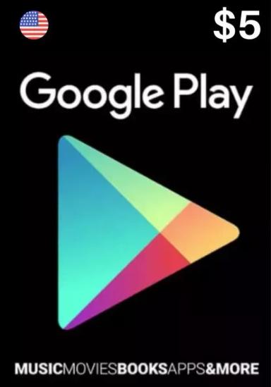 USA Google Play 5 USD Kinkekaart cover image