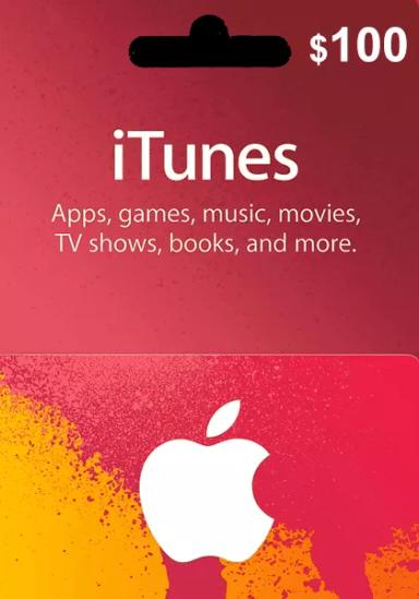 Apple iTunes USA 100 USD Kinkekaart cover image